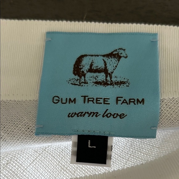 Gum Tree Farm White Linen Embroidered Midi Skirt size L - Picture 8 of 9